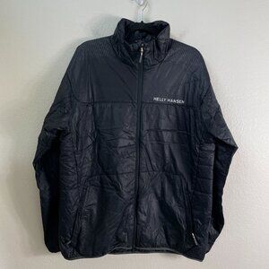 Helly Hansen Mens XL Mountain Jacket Black Outdoors Performance Zip‎ Up